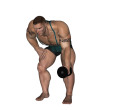 Dumbbell Row - Single Bent Knee Inwards